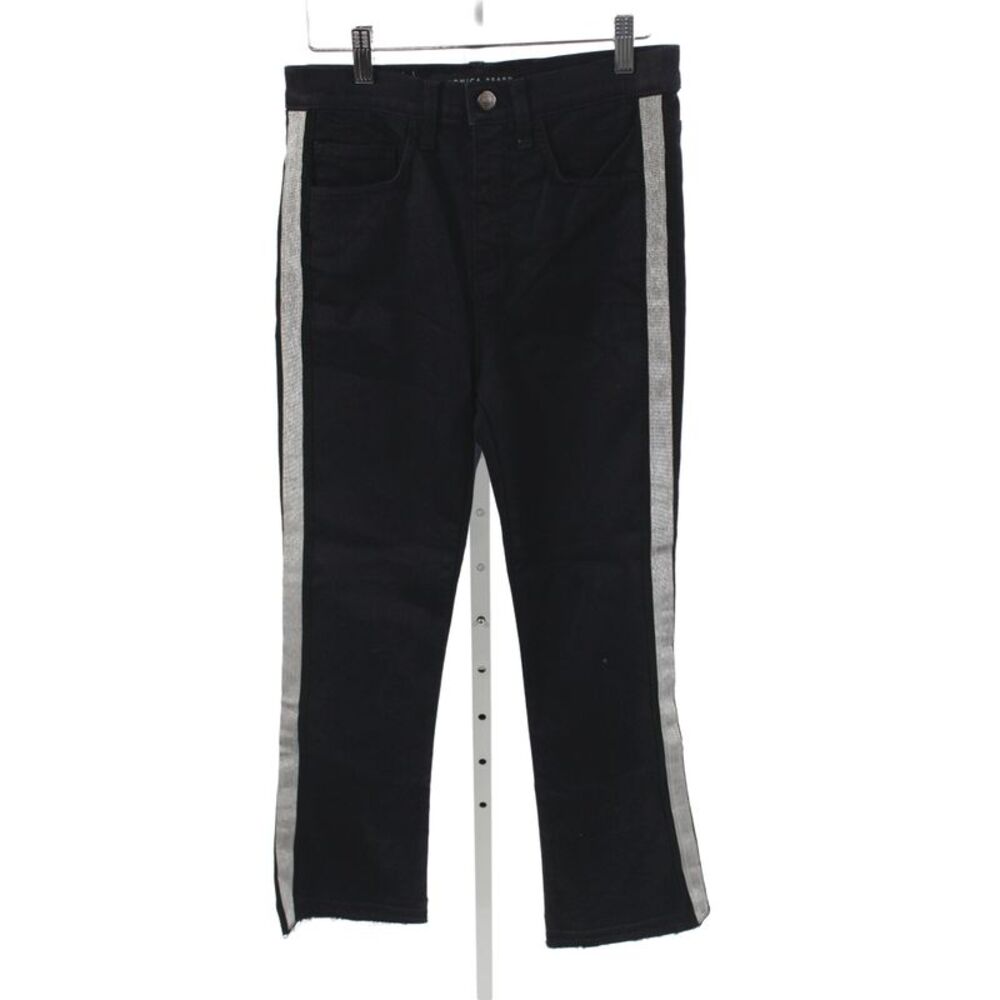 Veronica Beard Womens Cropped Dark Blue Striped Jeans Size 27